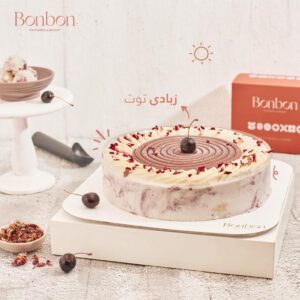 تورتة ايس كريم زبادى توت