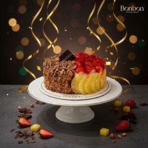 تورتة فيوتين وفراولة (18Cm)